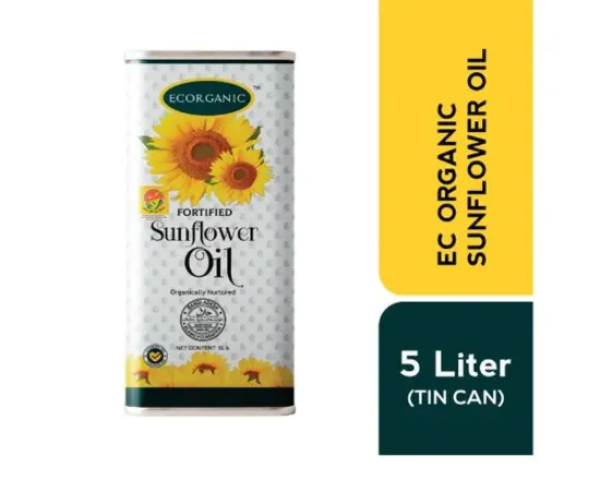 Ecorganic Sunflower Oil 5Ltr. (Tin)